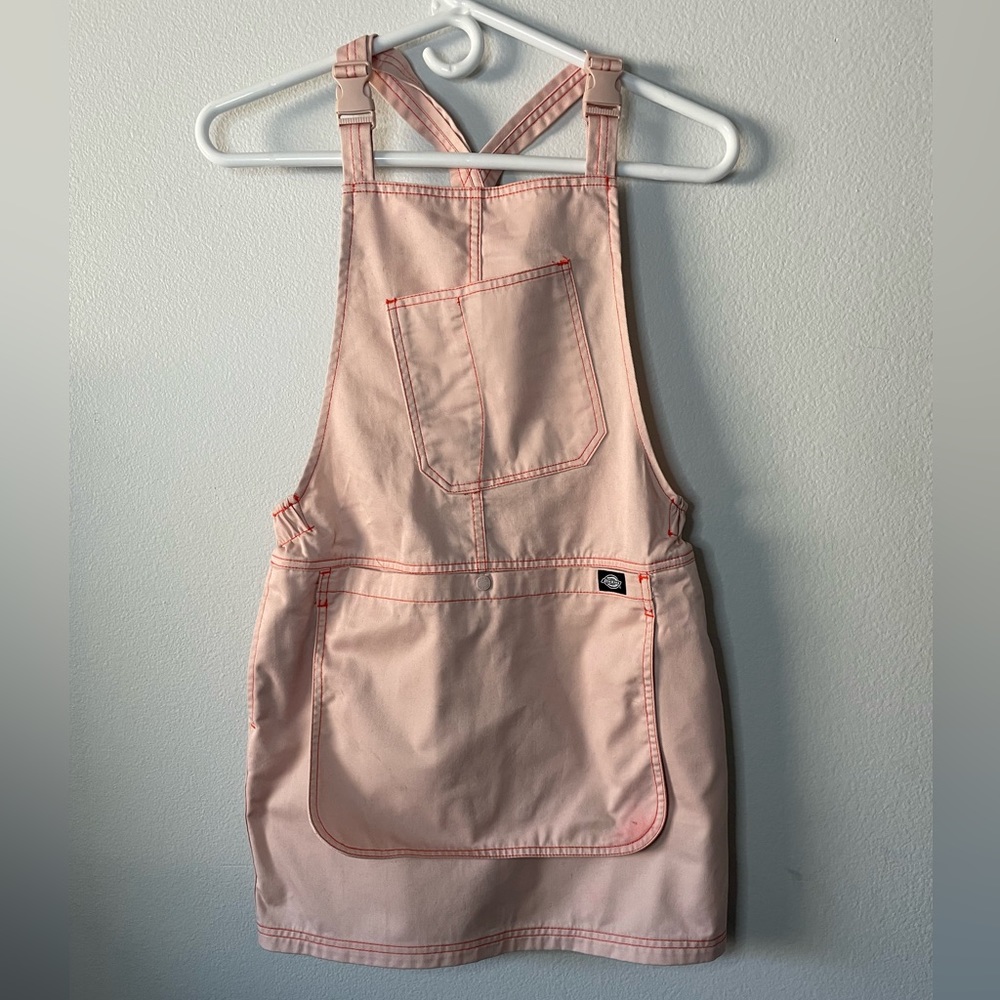Exclusive Small Dickies Urban Outfitters Pink Apron Overall Dress